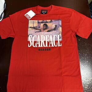 Reason Scarface red men short sleeve T-shirt, XL